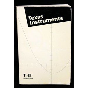 1996 Texas Instrument TI-83 Graphing Calculator Guidebook User Manual Only